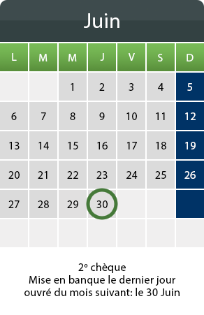 Juin calendar